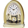 Rhythm Clocks "Joyful Crystal Gold Musical Mantel Clock