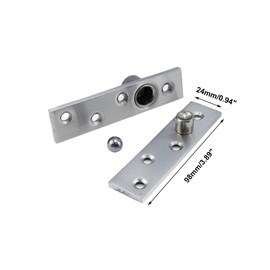 Sydien 2Sets Silver Stainless Steel 270 Rotation Hidden Door Pivot Hinges (100x25x4mm)