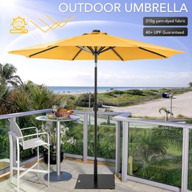 Sundale Outdoor 9FT 32 LED Lighted Patio Umbrella with Solar Powered, Table M...
