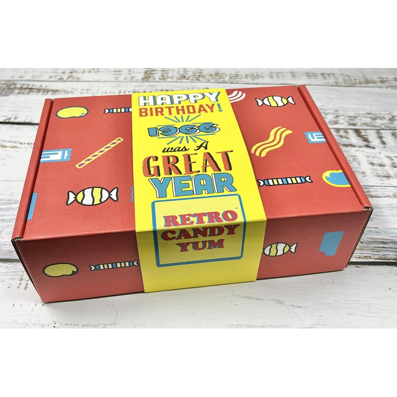 1966 Nostalgic Candy Childhood Mix Gift Box for 60th Birthday