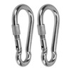 2pcs Stainless Steel Locking Clip Outdoor Camping Locking Buckle for