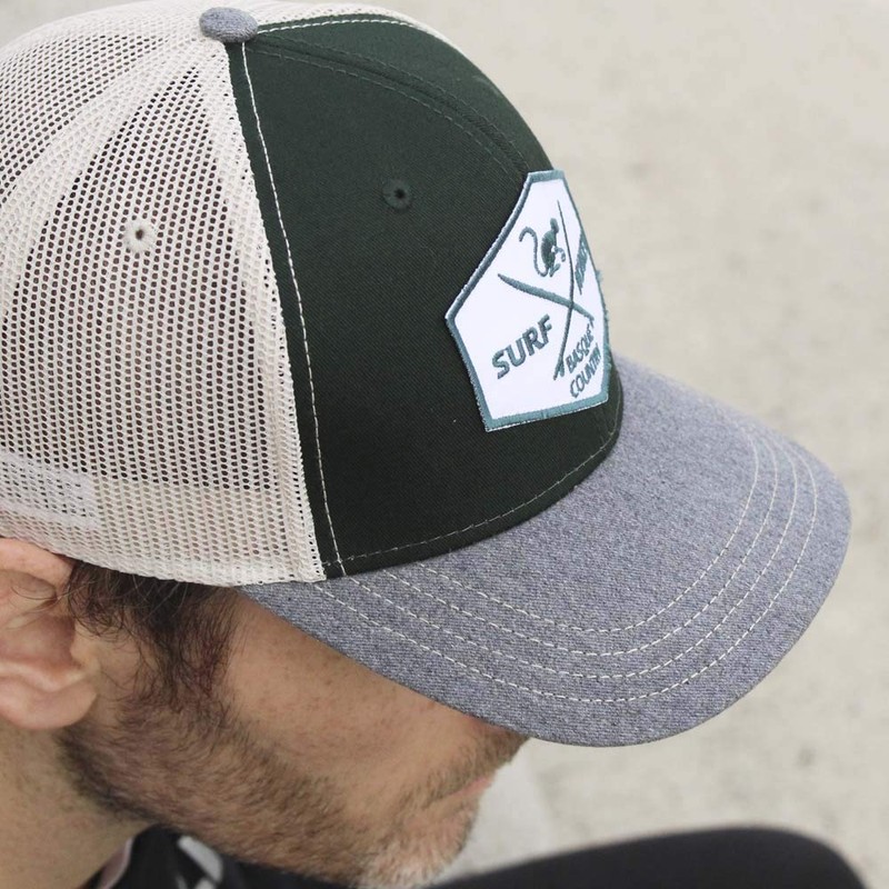 Surf Monkey Trucker Hat Heather Curved Visor Adjustable Snapback Cap