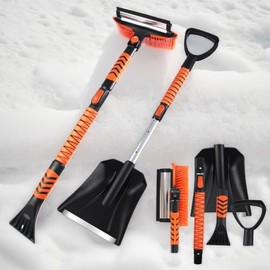 ZRSCHYG Extendable Snow Brush with Ice Scraper + Snow Shovel for Cars,Trucks, SUVs, Vehicle