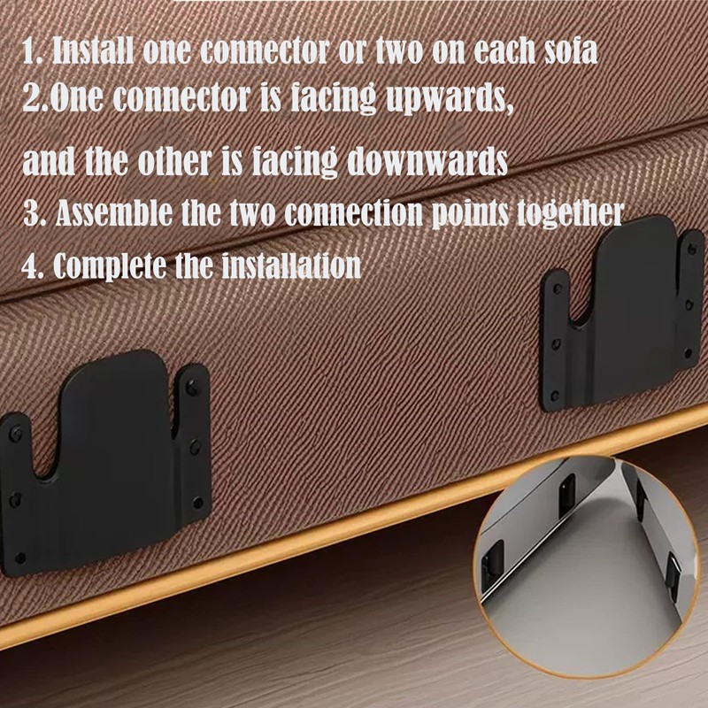 Sofa Connector Bracket Hardware Set, Durable 10 Piece Sofa Connection