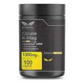Eternal Nutrition Ultra Pure Citrato Magnesio Potasio 100 Cápsulas Electrolitos Esenciales Porciones 1300 Función Muscular Relajación Equilibrio