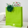MEEDEE 4.5 inch Green Linear Glitter Gift Bow Self Adhesive