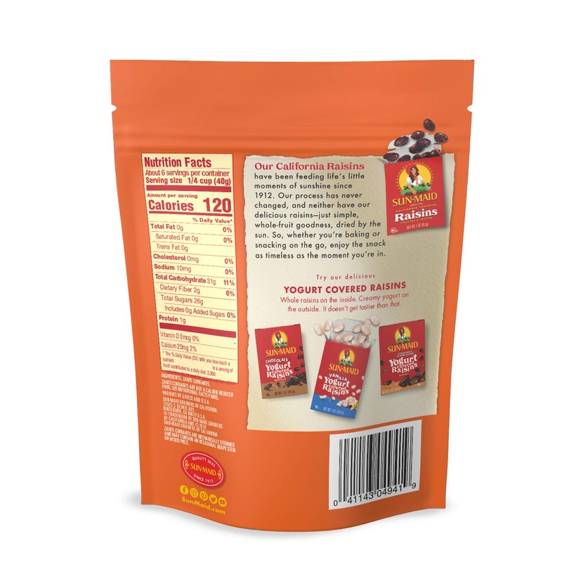 Sun-Maid California Zante Currants Snack | 8 Ounce Bags |