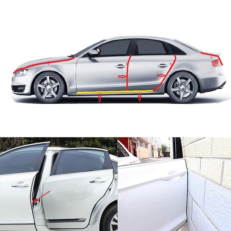 Car Door Molding 10M Bullet Built-in U Shape Door Protector