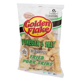 Golden Flake Vinegar & Salt Pork Skins 3 oz Pack of 4