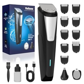 Valano Beard Trimmer Hair Clippers for Men All-in-One Self-Sharpening Electric Men's Cordless Rechargeable Mustache Grooming Kit Gift for Ear Nose Body Public