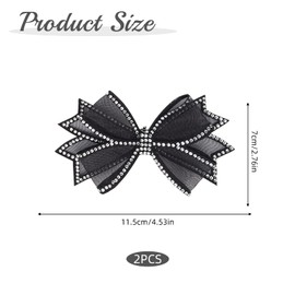 NICENEEDED Wedding Bridal Bow Shoe Buckles, Detachable Rhinestone Shoe Clips Removable Bowknot Shoe Charms, Elegant Shoe Boot Decoration for Women Party Heels Flats Pumps Craft Accessories