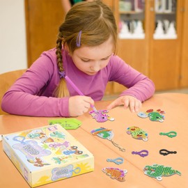 Wisplye Diamond Painting Children's Girls Key Chain, 5D Mermaid DIY Diamond Painting Craft Sets DIY for Christmas Children's Day Birthday Gift 6 7 8 9 10 12 Years