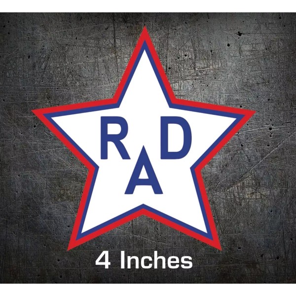 L1G RAD Racing STAR Cru Jones logo sticker decal 1980s