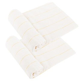 Pack of 2 100 x 150 cm Punch Needle Fabric, Primary Monk Cloth Marked Lines for Tufting Gun, Tufting Cloth Punch Handmade Fabric Carpet Back Fabric with Marked Yellow Lines