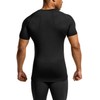 ATHLIO Men's 3-Pack Cool Dry Compression Shirts, Short Sleeve Sports