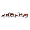 Chestnut Horses HO Scale Woodland Scenics