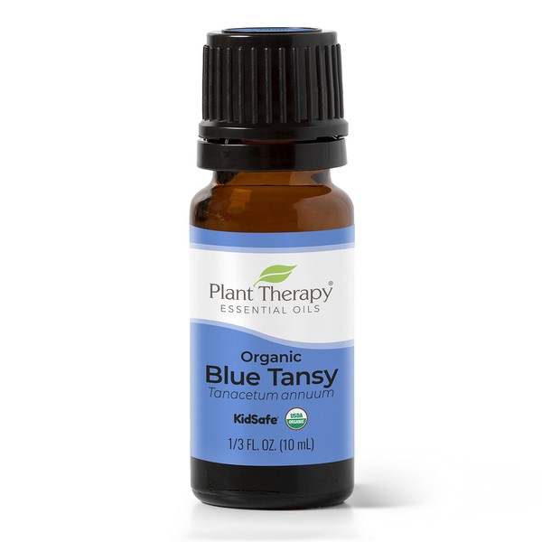 Plant Therapy Organic Blue Tansy Essential Oil 100% Pure, Undiluted, Natural Aromatherapy, Therapeutic Grade 10 mL (1/3 oz)