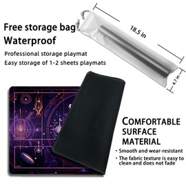 Malqiqi Tapete de juego para MTG, con bolsas de almacenamiento gratis, tapete de juego de 24 x 14 pulgadas, TCG y tapete de juego de mesa para tarjetas, alfombrilla para mouse (Magic Mat 36, con