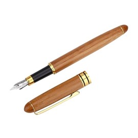 Marhynchus Pluma de la Fuente de Caligrafa con 5 Ondas, de Madera Contrachapada de bamb, Relleno de Tinta de Pistn para Escritura Gtica, Cursiva,...  