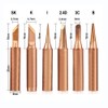 Gasea 12pcs Soldering Tips Kit 900M Lead-Free Copper Solder Iron