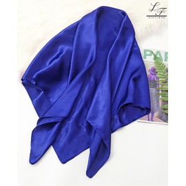 Hioyiwse Satin Square Neck Scarf for Women - Solid Color Scarf, Handkerchief, Headband - 23.6 x 23.6 D6