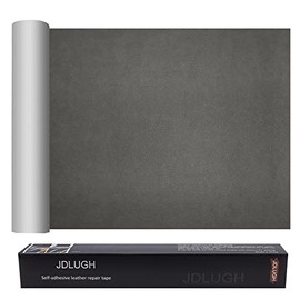 JDLUGH Sofa Leather Repair Patch Tape, Large Self Adhesive Couch, Car Seat, Office Chair, Leather Furniture, Vinyl Repair Patch Kit for Furniture (15x60 Inch, Grey)