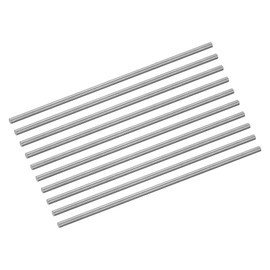 uxcell 10Pcs GR5 Titanium Rod, Dia 2.5mm 0.09" Length 100mm 3.94" Metal Solid TC4 Titanium Alloy Round Bar Rod Stock for Model Plane Cars Ship DIY Craft Metal Working