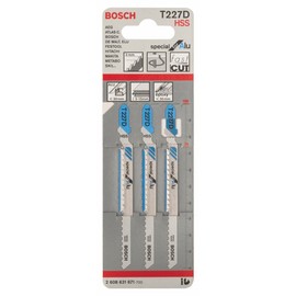 BOSCH T-227D/3 Jigsaw Blade for Aluminum and Non-Ferrous Metals, Set of 3