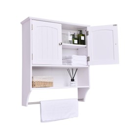 Ceredeme Bathroom Wall Cabinet with Towel Bar - Saver for Your Bathroom Space, Over The Toilet Storage Cabinet, Bathroom Wall Madicine Cabinet