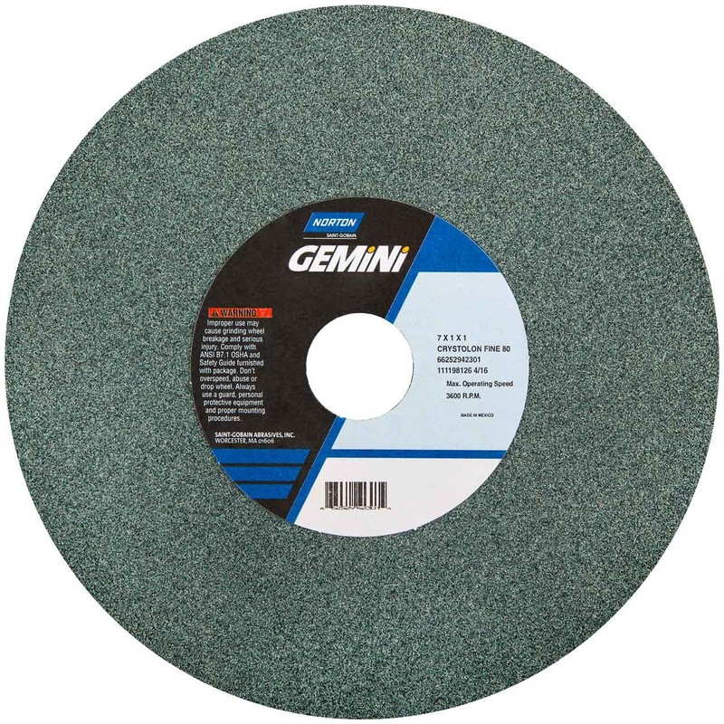 Norton Gemini Bench and Pedestal Abrasive Wheel, Type 01 Straight,