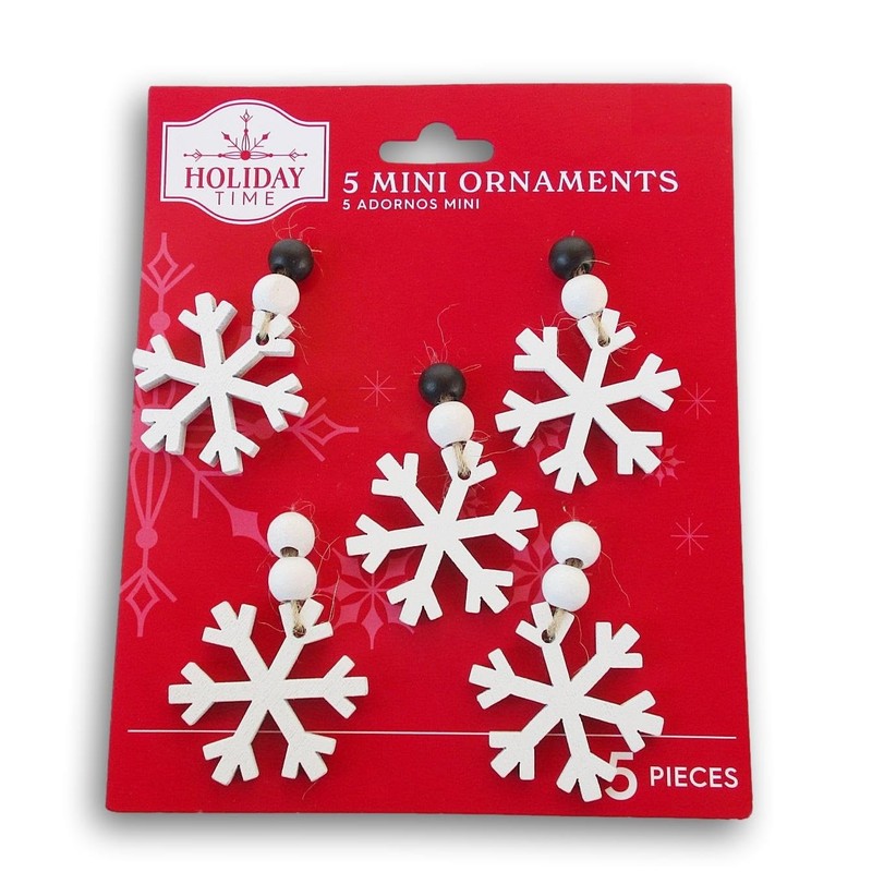 Beaded Snowflake Christmas Tree Ornaments - 5 Count