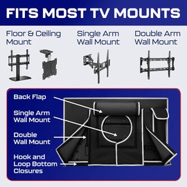 Outdoor TV Cover 86-90 Inch Weatherproof and Waterproof TV Covers | Outdoor TV Enclosure | Smart Shield TV Screen Protector for Outside TV | Cover for Moving | TV Display Protectors