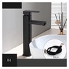 CUZRSIEYI Basin Faucet Black Cold and Hot Water Mixer Bathroom