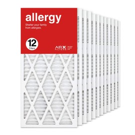 AIRx Filters 14x30x1 Air Filter MERV 11 Pleated HVAC AC Furnace Air Filter, Allergy 12-Pack, Made in the USA