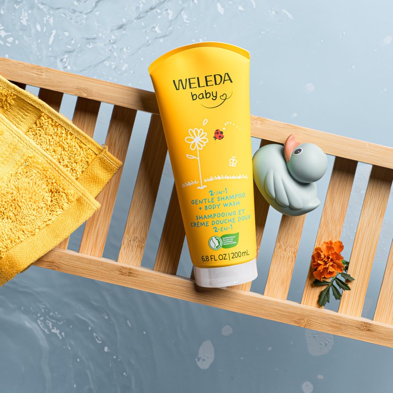Weleda Baby Calendula 2-in-1 Gentle Shampoo and Body Wash, 6.8