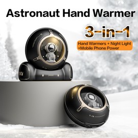 Space Astronaut, Hand Warmers Rechargeable, Gifts for Kids, Men, Reusable, Portable Pocket Heater, Camping Essentials, 5 Seconds Fast Radio Heater, Cold Weather Gear