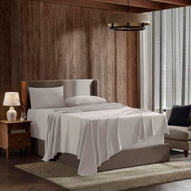 Nestl' Short Queen Sheet Set - 4 Piece Bed Sheets, Deep Pocket, Hotel Luxury, Extra Soft, Breathable and Cooling, Linen Short Queen Size Sheets