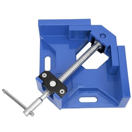 90 Degree Corner Right Angle Clamp, Carpenter Tool, T Handle Vice Grip Woodworking Quick Fixture, Lightweight and, Comfortable Hand Feeling, Adjustable Clamping Plates, (Blue)