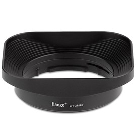 Metal Square Lens Hood for Olympus 45mm F1.8 lens Haoge LH-OM45 Bayonet Shade Hood