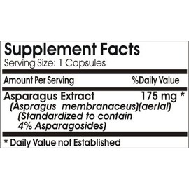 Asparagus Root Extract 175mg ~ 180 Capsules - No Additives ~ Naturetition Supplements
