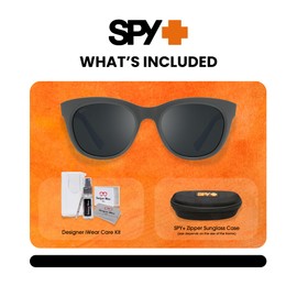 Spy Boundless 6700000000119 53 MM Matte Gunmetal/Gray Polarized with Black Spectra Mirror Cateye Sunglasses for Men for Women +BUNDLE with ACCESSORY EYEWEAR KIT