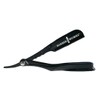 Professional Razor Holder – Ultra 3mm Exposed straight razor holder, short and long blades capable safe clip system (Black)