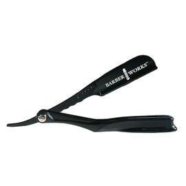 Professional Razor Holder – Ultra 3mm Exposed straight razor holder, short and long blades capable safe clip system (Black)
