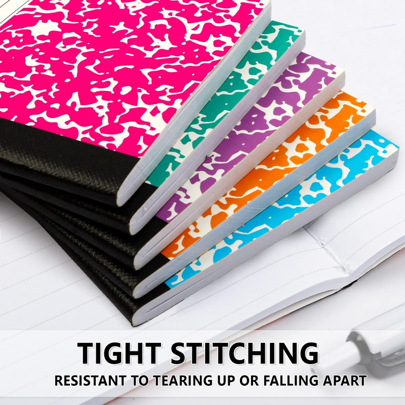 feela Mini Composition Notebook, Cute 30 Pack 5 Pastel Colors
