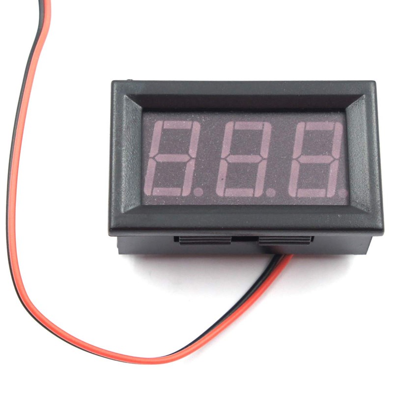 JacobsParts DC 5-120V 2-Wire Voltmeter 3-Digit LED Display Panel Volt