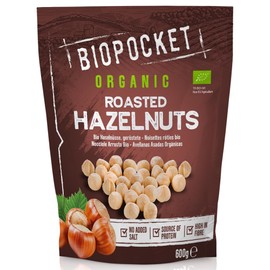 Biopocket Organic Roasted Hazelnuts 600g
