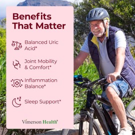 Turmeric Curcumin Supplement with 10:1 Tart Cherry Extract & Celery Seed Extract - Natural Uric Acid Balance, Joint Health & Sleep Aid - Turmeric Curcumin with Black Pepper. 120 Tart Cherry Capsules