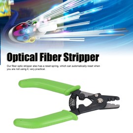 Tgoon Pelacables, Pelacables de fibra óptica, cortador de cables ópticos Resorte de restablecimiento de 3 orificios Caja fuerte Cerradura, Alicates Pelacables Fibra óptica de 3 Agujeros Herramienta