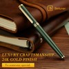 BEILUNER British Racing Green Fountain Pen,Stunning Luxury Pens with 24K