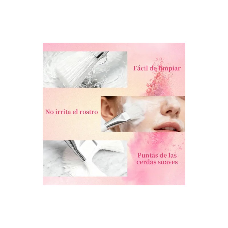 10 Pzs Brochas Mascarillas Faciales Serum Acido Spa Blanco